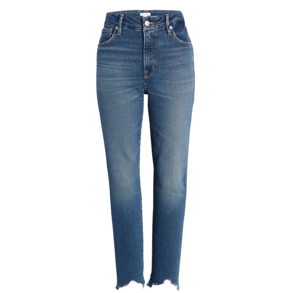 Good Legs High Waist Chew Hem Ankle Cigarette Jeans - Picture 3 of 7